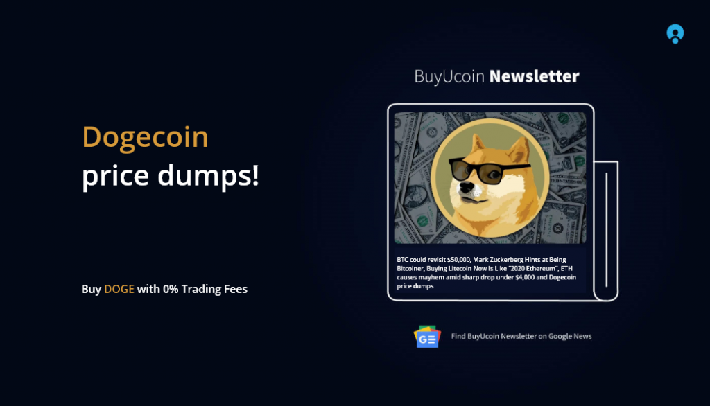 Dogecoin price dumps