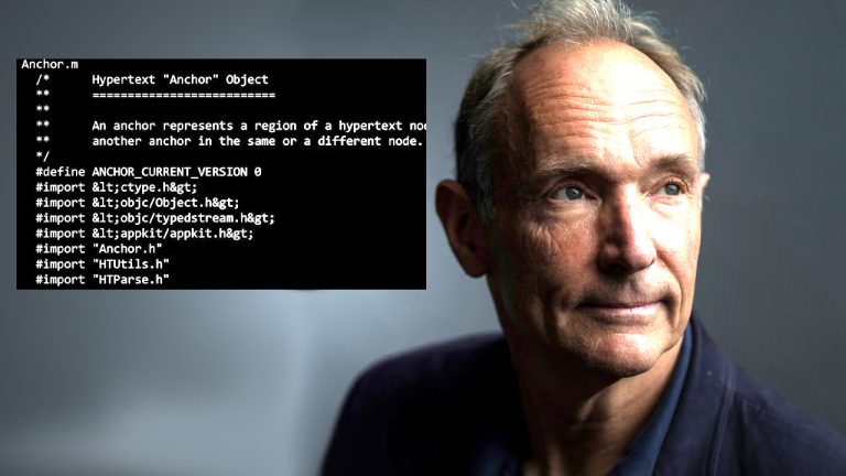 world wide web inventor tim berners lee sells nft for 5 4m embarrassing coding error spotted in nft 768x432