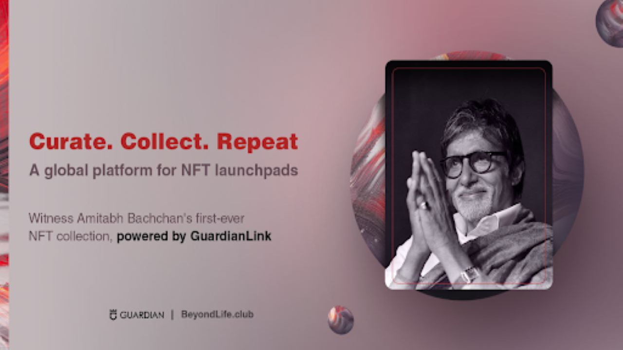 guardian link announces partnership with beyondlife club launching amitabh bachchans nft collection rm2Arv
