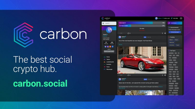 the highly anticipated carbon social platform has launched s5qE71